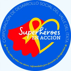 Logo Corporación de desarrollo social del valle del Itata Superheroes en acción